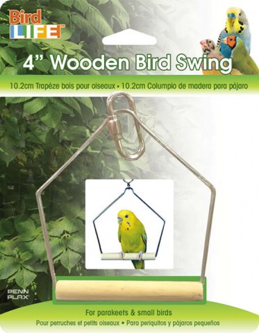 Wooden bird swing for Parakeets